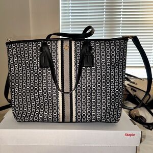 Tory Burch Tote Bag (Navy/White)